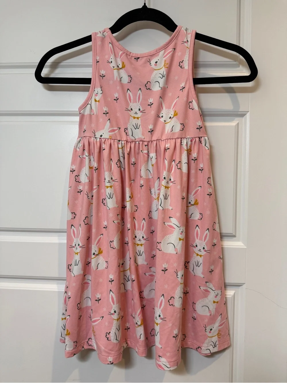 Millie Loves Lily Girls' Sleeveless Pink Bunny Print Dress Size 6